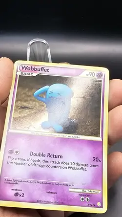2010 Pokemon, Heartgold & Soulsilver, #13/123 Wobbuffet, Holo Rare LP - Image 3