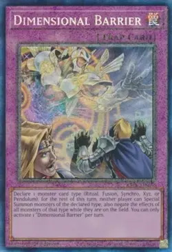 Yugioh! Dimensional Barrier - RA01-EN072 - Prismatic Collector's Rare - 1st Edit - Image 1