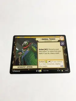 Admiral Trench Jump to Lightspeed Star Wars Unlimited Card # 14/262 - Image 1