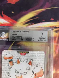 Pokemon Card Primeap Monsters collection Carddass 1996 Japan BGS Beckett 7 (9) - Image 4