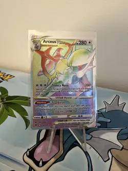 Pokemon TCG Arceus VSTAR Rainbow Rare Card 176/172 Brilliant Stars - Image 1
