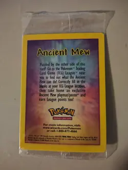 SEALED Ancient Mew Pokemon New Movie Promo Double Holo Foil Rare 1999-2000 Card - Image 1