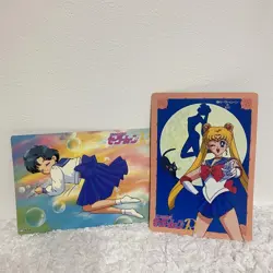 Rare. Sailor Moon Jumbo Card Mizuno Ami Tsukino Rabbit - Image 1