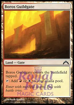 Boros Guildgate 2x FOIL GTC MTG Gatecrash Common MINT red white land - Image 1
