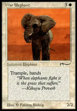 MTG English War Elephant (light circle) NM Normal Arabian Nights - Image 1