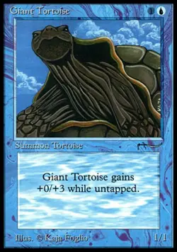 MTG English Giant Tortoise (dark circle) NM Normal Arabian Nights - Image 1
