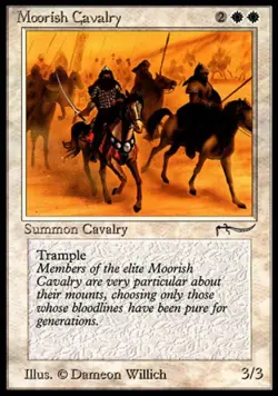 MTG English Moorish Cavalry (dark circle) NM Normal Arabian Nights - Image 1