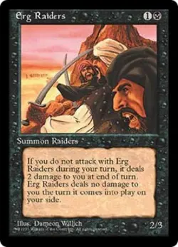 MTG English Erg Raiders (light circle) NM Normal Arabian Nights - Image 1
