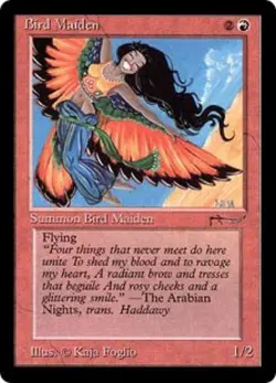 MTG English Bird Maiden (dark circle) NM Normal Arabian Nights - Image 1