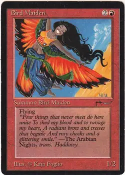 MTG English Bird Maiden (light circle) NM Normal Arabian Nights - Image 1