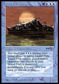 MTG English Island Fish Jasconius NM Normal Arabian Nights - Image 1