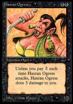 MTG English Hasran Ogress (light circle) NM Normal Arabian Nights - Image 1