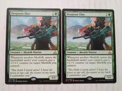 X2 Deeproot Elite 127 R Rivals Of Ixalan RIX Merfolk Warrior MTG Rare Cards - Image 1