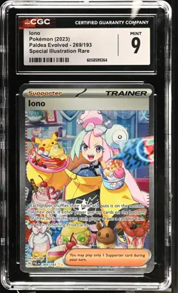 IONO Paldea Evolved Special Illustration Rare #269 CGC 9 Pokemon [Nostalgium] - Image 1