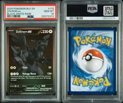 Zekrom EX Pokemon TCG Black Bolt 172/086 English PSA 10 - Image 2