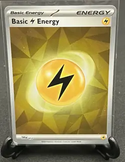LP Basic Lightning Energy SVE 012 Reverse Holo Pokemon Prismatic Evolutions - Image 1