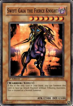 Swift Gaia The Fierce Knight - 1st Edition SD5-EN006 - HP - YuGiOh - Image 1
