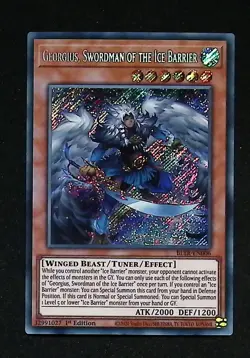 Georgius, Swordsman of the Ice Barrier BLTR-EN006 Secret Rare 1st Edition Yugioh - Image 1