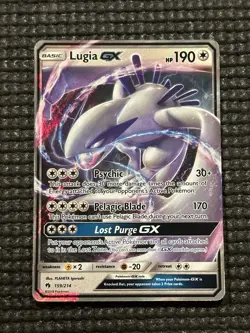 Lugia GX - 159/214 - Pokemon Lost Thunder Sun & Moon Ultra Rare Card NM - Image 1