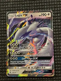 Lugia GX - 159/214 - Pokemon Lost Thunder Sun & Moon Ultra Rare Card NM - Image 2