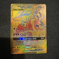 Reshiram & Charizard GX Tag Team Pokemon Card SM247 Holo Rare - Image 1