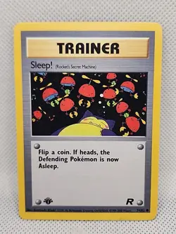 1st Edition Sleep! 79/82 Team Rocket Pokemon Card - Image 1