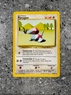 Pokemon TCG Cards Porygon 39/102 Base Set Uncommon - Image 1