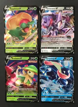 33 X Fusion Strike Pokemon Cards Bundle 4 V Greninja Genesect Breloom Appletun - Image 2
