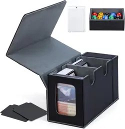 Commander Deck Box for MTG, Card Deck Box with Dice Tray and Display Window - Image 1