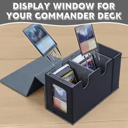 Commander Deck Box for MTG, Card Deck Box with Dice Tray and Display Window - Image 5