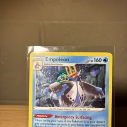 HD SWIRL 🌀 Empoleon 037/172 Cosmos Holo Rare Brilliant Stars Pokemon Card - NM - Image 2
