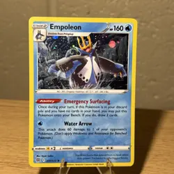 HD SWIRL 🌀 Empoleon 037/172 Cosmos Holo Rare Brilliant Stars Pokemon Card - NM - Image 4