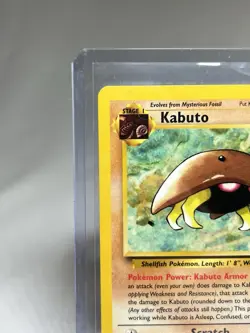 Pokemon Card Kabuto 50/62 Gold W Stamp Promo Fossil Promo WOTC Near Mint - Image 2