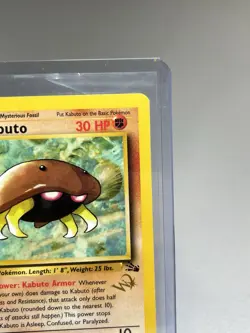 Pokemon Card Kabuto 50/62 Gold W Stamp Promo Fossil Promo WOTC Near Mint - Image 3