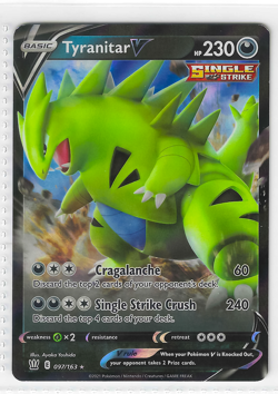 Tyranitar V 097/163 Single Strike Battle Styles Pokemon TCG Card - Image 1