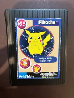 Pikachu 1999 Original 151 Pokemon Burger King PokeTrivia Trading Card #25 - Image 1