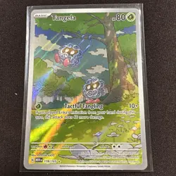 Pokemon TCG Scarlet & Violet Tangela Full Art Holo Card #178/165 NM-M Condition - Image 1