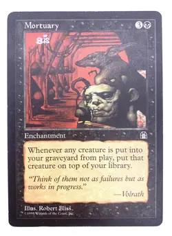 1998 Magic MTG Stronghold Mortuary Rare English - Image 1