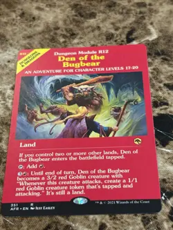 DEN OF THE BUGBEAR Magic MTG Adventures in Forgotten Realms Showcase - Image 1