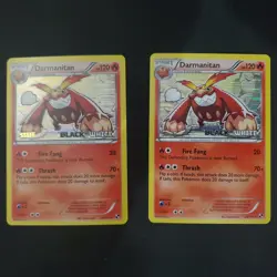 Pokemon Darmanitan Holo Prerelease Staff Black &White 25/114 + reg promo bundle! - Image 1