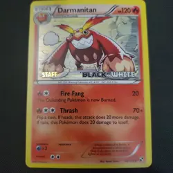 Pokemon Darmanitan Holo Prerelease Staff Black &White 25/114 + reg promo bundle! - Image 3