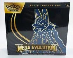 2025 Pokemon Mega Evolution Lucario ETB Elite Trainer Box BRAND NEW SEALED - Image 1
