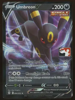 Umbreon V 094/203 Prize Pack Series Pokemon Play! Mint Condition - Image 1