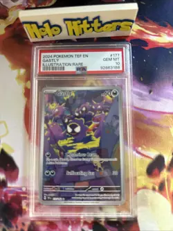 2024 Pokemon Temporal Forces Gastly #177 Illustration Rare IR PSA 10 GEM MT10 - Image 1