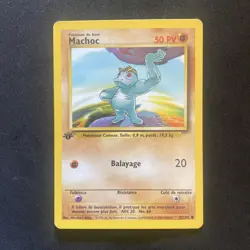 Pokemon 1999 Wizards French Machop 1st Edition 52/102 Machoc - Image 1