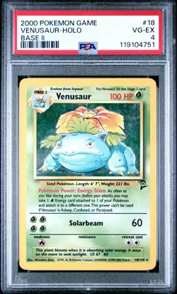 Pokemon TCG Venusaur Base Set 2 Holo Unlimited Rare - Image 1