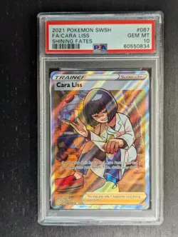 Pokemon SWSH 2021 Shining Fates 🎰 Cara Liss Full Art Holo #67 🦴 PSA 10 - Image 2