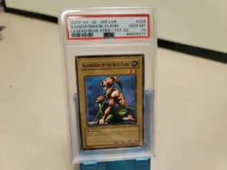 Yugioh 1st Edition Kagemusha of the Blue Flame LOB-028 PSA 10 GEM MINT T8570 - Image 1