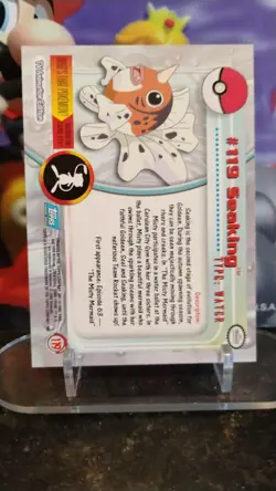 SEAKING Series 3 TV Animation Ed. POKEMON Non-Holo TOPPS 2000 Trading Card #119 - Image 2