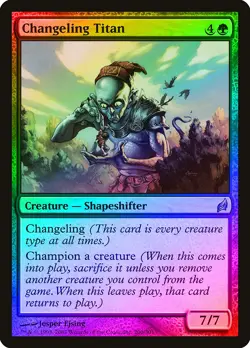 Changeling Titan FOIL Lorwyn HEAVILY PLD Green Uncommon MAGIC MTG CARD ABUGames - Image 1